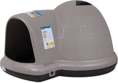 Petmate Indigo Dog House (Igloo Dog House, Made in USA with 90% Recycled Materials, All Weather Protection Pet Shelter) for XL Dogs 90 to 125 pounds, Made in USA