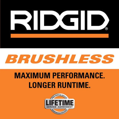 RIDGID 18V Brushless Cordless 4-1/2 in. Paddle Switch Angle Grinder with (2) 4.0 Ah Batteries, Charger, and Bag R86047B-AC93044SBN
