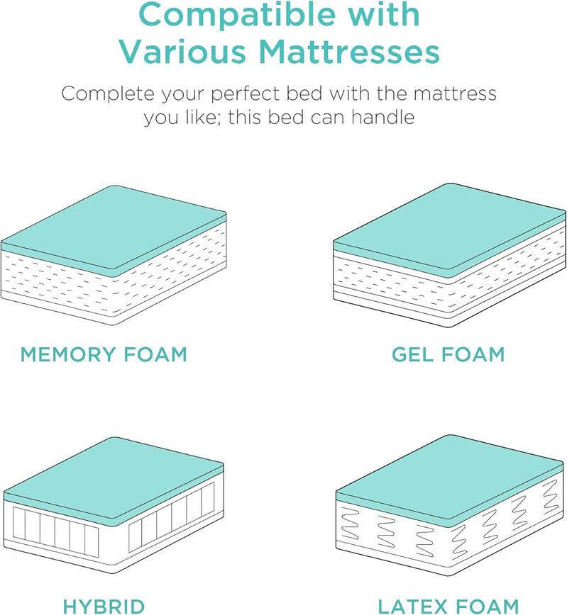 Best Choice Products Ergonomic Twin XL Size Adjustable Bed Frame, Electric Base w/Wireless Remote Control, Nightlight, Massager, 2 USB Ports