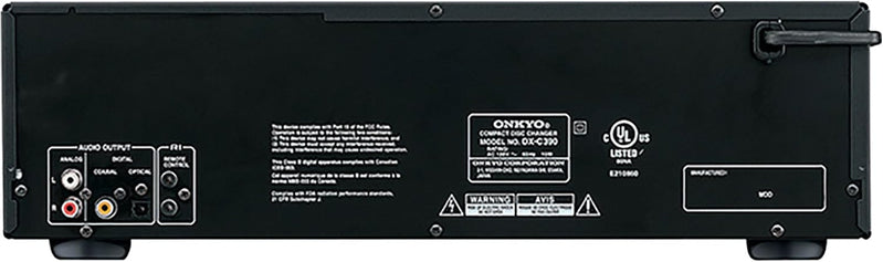 Onkyo DXC390 6-Disc CD Changer, Black