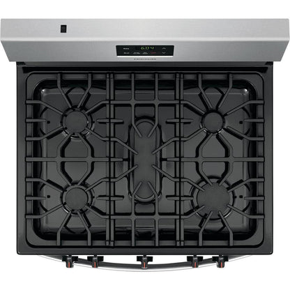 Frigidaire 30 in. 5 Burner Freestanding Gas Range in Stainless Steel FCRG3052AS