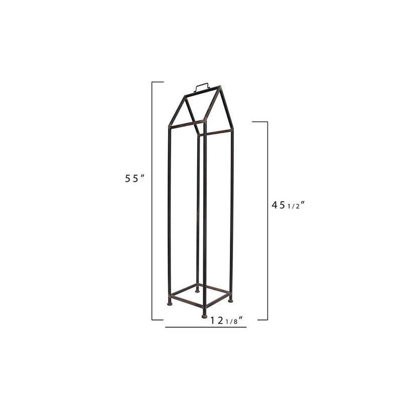 3R Studios House Shaped Metal Log Holder