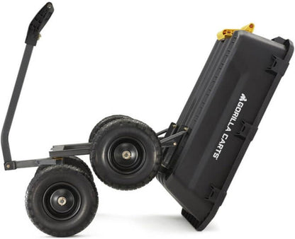 7GCG-NF Heavy-Duty Poly Dump Garden Cart with No-Flat Tires, 7 Cubic Feet, 1200-Pound Capacity, Black, Amazon Exclusive