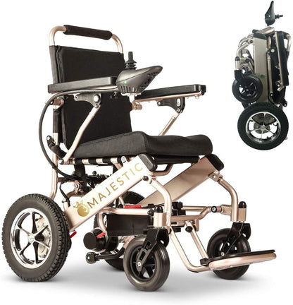 2020 New Folding Ultra Lightweight Electric Power Wheelchair, Silla de Ruedas Electrica, FDA Approved and Air Travel Allowed, Heavy Duty, Mobility Motorized, Portable Power (17.5′′ Seat Width)