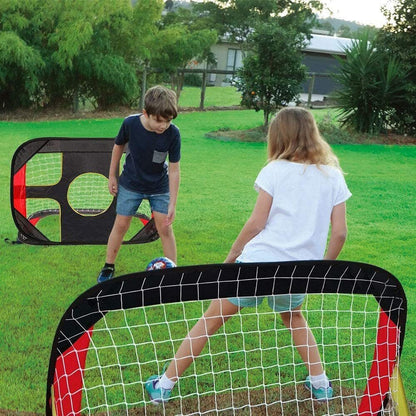 Best 2-In-1 Kids Pop Up Football Soccer Goal Net With Portable Bag