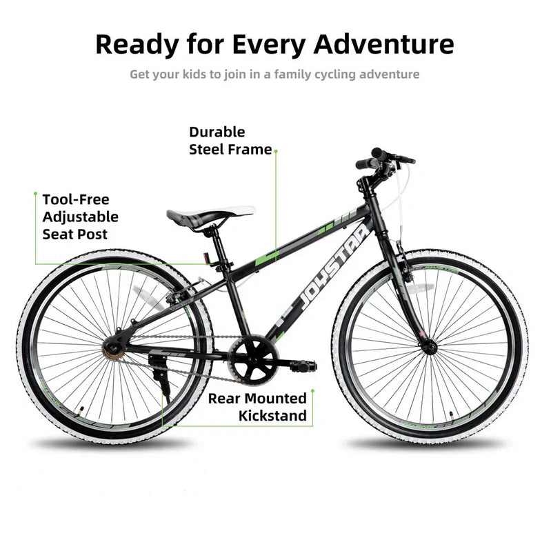 JOYSTAR Lubbock 20" 24" Kids Mountain Bike Single Speed Bicycle