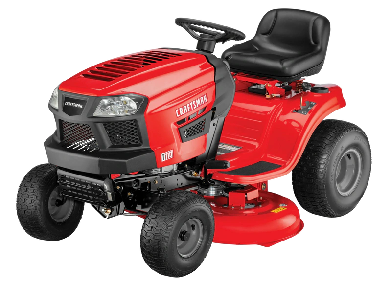 Craftsman T110 42-in Riding Lawn Mower 17.5 HP Briggs & Stratton Engine 7-Speed Transmission Model 13AN77XS093