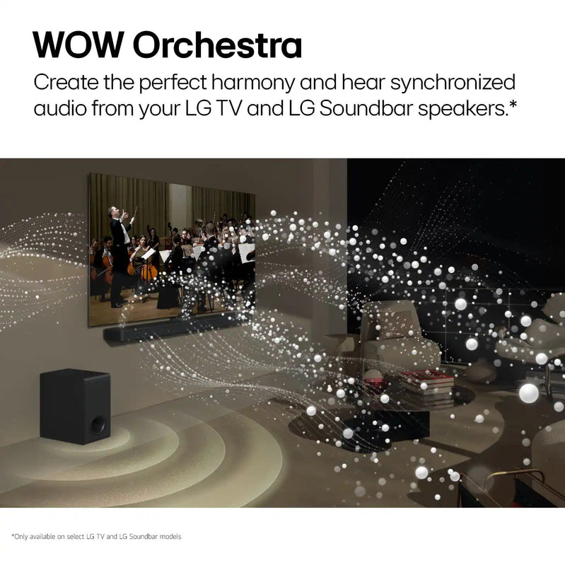 LG – 5.1.1-Channel S70TR Home Theater Soundbar with Wireless Subwoofer and Rear Speakers, Dolby Atmos, WOW Orchestra – Black
