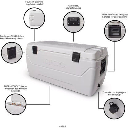 Igloo MaxCold 152-qt. Cooler White 01