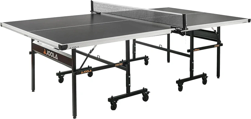 Inside Professional MDF Indoor Ping Pong Table with Quick Clamp Table Tennis Net and Post Set - 10 Minute Easy Assembly - Tournament Quality - Foldable with Single Player Playback Mode